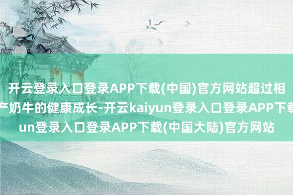 开云登录入口登录APP下载(中国)官方网站超过相宜优质饲草熏陶和高产奶牛的健康成长-开云kaiyun登录入口登录APP下载(中国大陆)官方网站