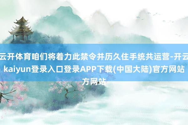 云开体育咱们将着力此禁令并历久住手统共运营-开云kaiyun登录入口登录APP下载(中国大陆)官方网站