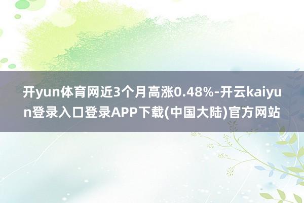 开yun体育网近3个月高涨0.48%-开云kaiyun登录入口登录APP下载(中国大陆)官方网站