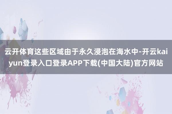 云开体育这些区域由于永久浸泡在海水中-开云kaiyun登录入口登录APP下载(中国大陆)官方网站